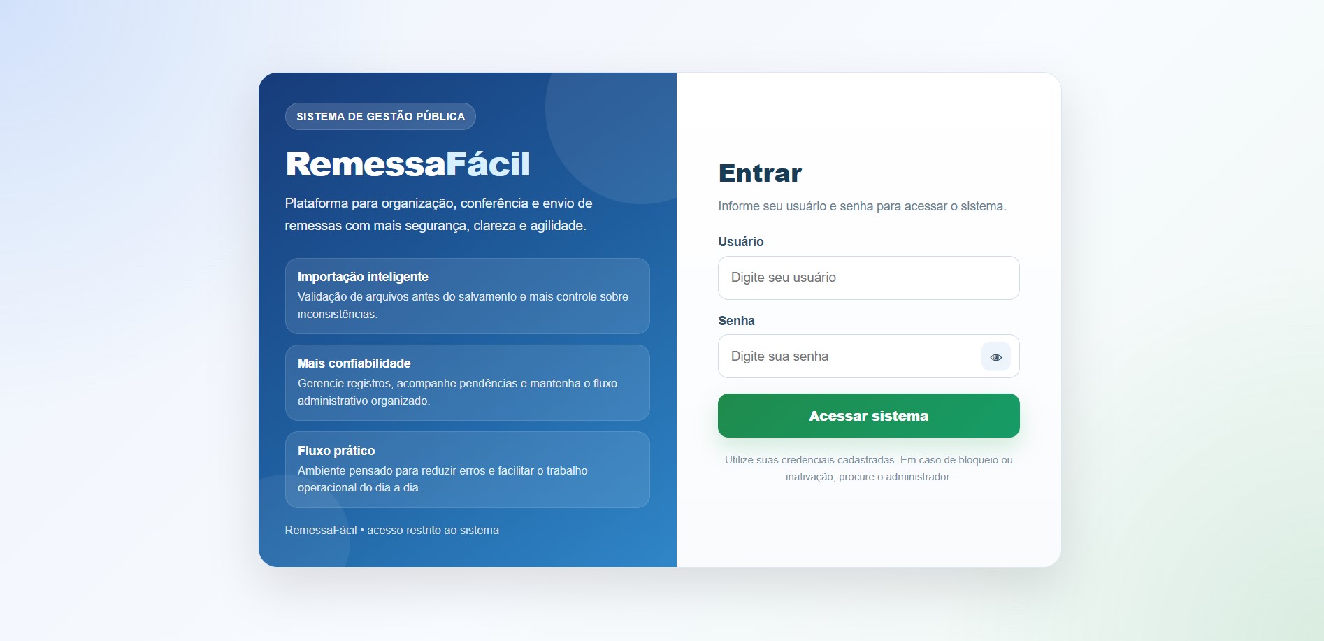 Interface do Sistema 2